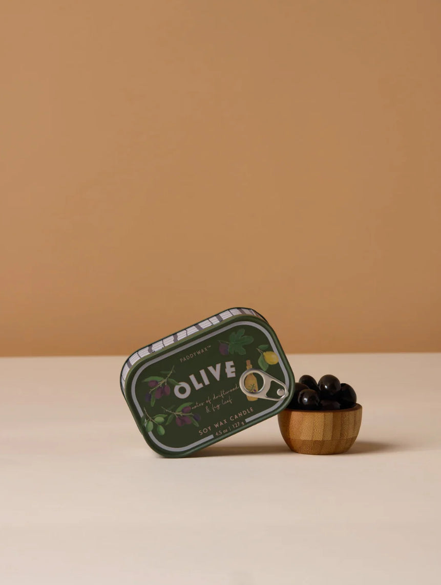 Paddywax Bistro 4.5oz Fig and Olive Tin Candle - Thumbnail 3