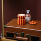 Paddywax Cabana Red/Coral Striped Candle 6.5oz-Spiced Apple