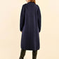 Molly Bracken Knit Coat-Navy Blue