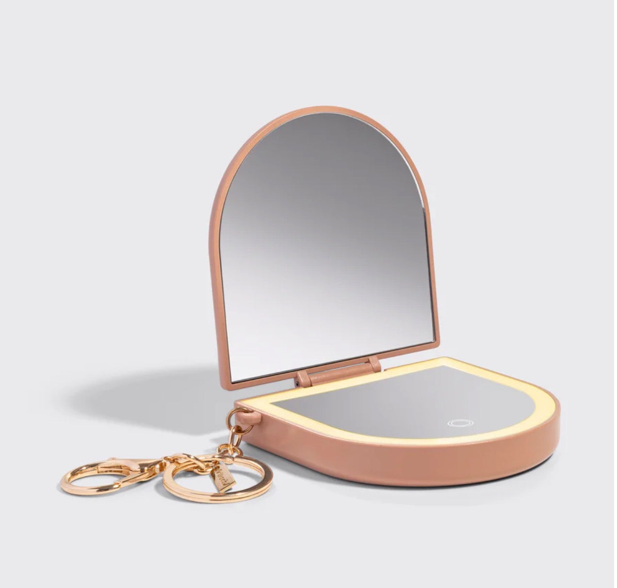 Kitsch Compact Mirror Keychain-Terracotta
