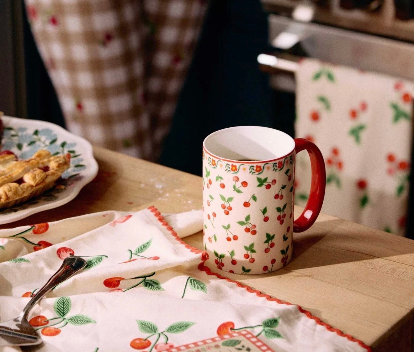 Rifle Paper Co. "Cherries" Porcelain Mug