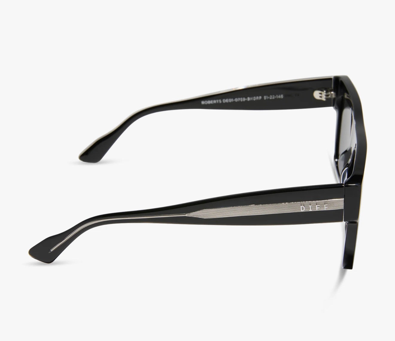 DIFF Eyewear "Roberts" Black/Grey Polarized Sunglasses