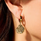 Spartina 449 SP Shell Drop Hoop Earring-Gold