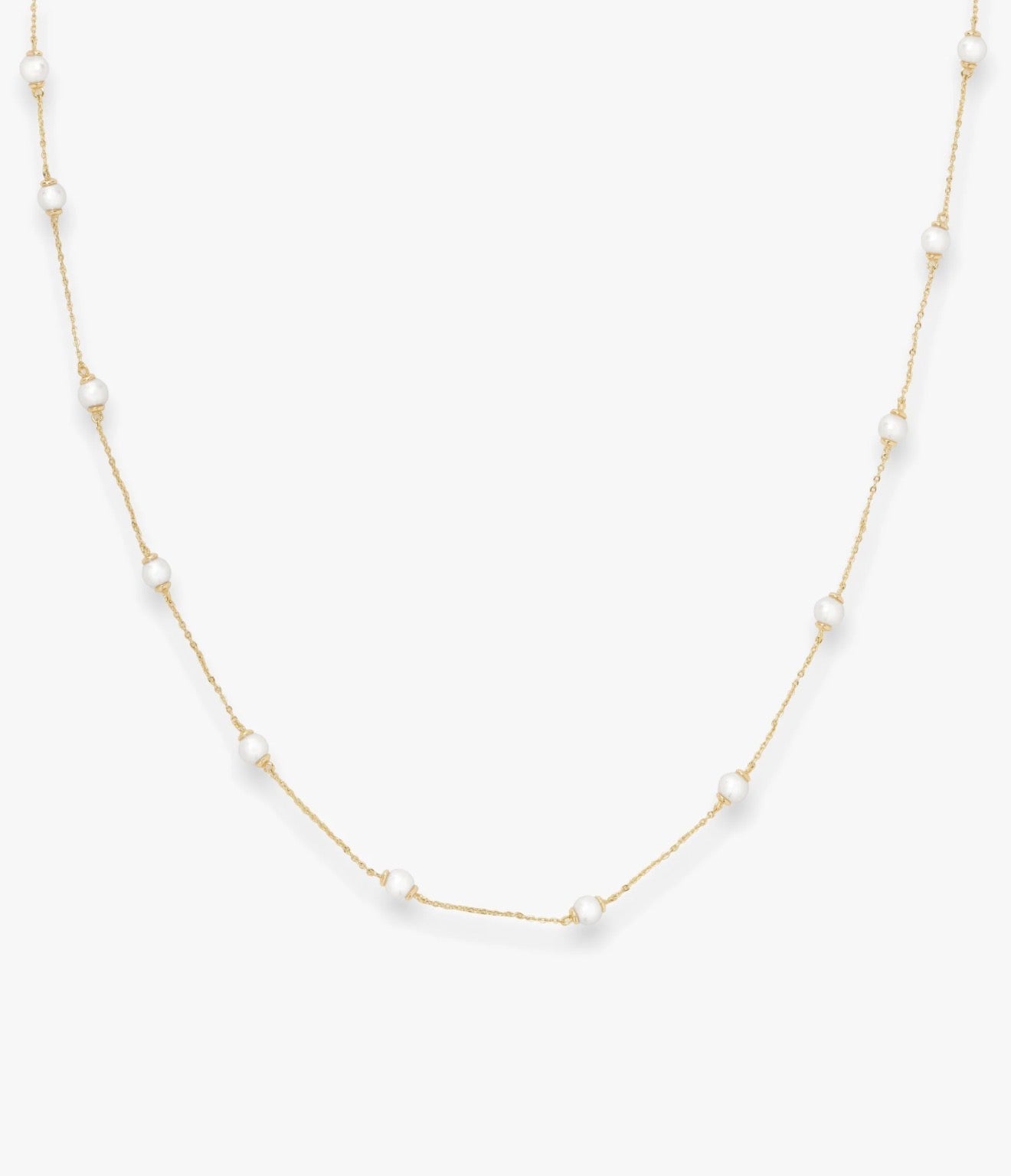 Melinda Maria “Perfect Pearl” Infinity Necklace-Gold