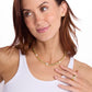 Melinda Maria “Julian Triple Diamond” Cuban Chain Necklace Gold/White