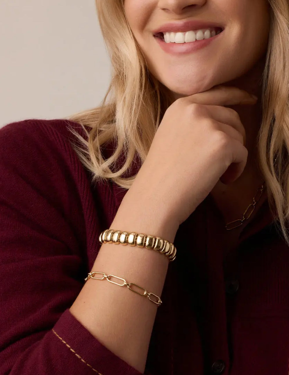 Gorjana Zoey Statement Link Bracelet-Gold