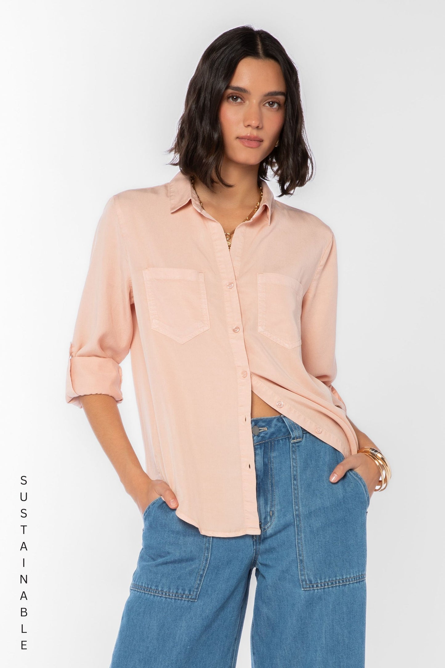 Velvet Heart "Sirena" Shirt-Coral Bud