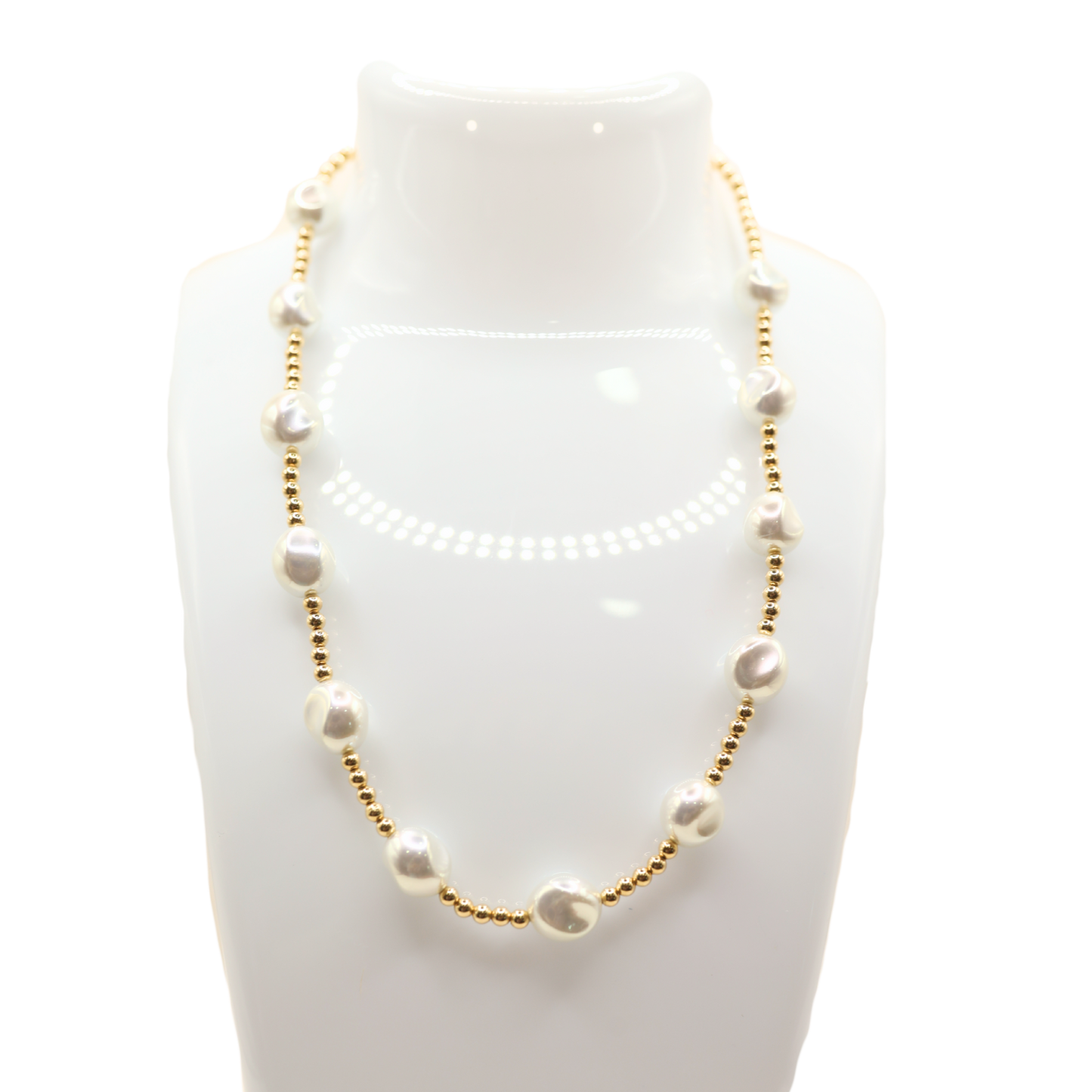 Beaded Blondes "Sadie" Gold Necklace 16"