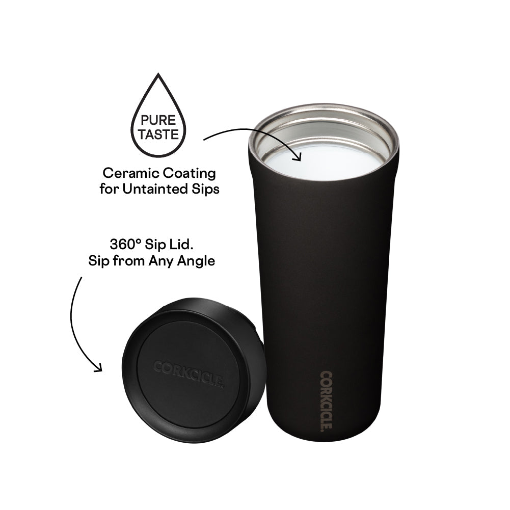 Corkcicle 17oz. Commuter Cup Spill-Proof Insulated Travel Coffee Mug - Walnut Wood