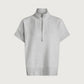 Varley “Ritchie” Short Sleeve Sweat - Light Grey Marl