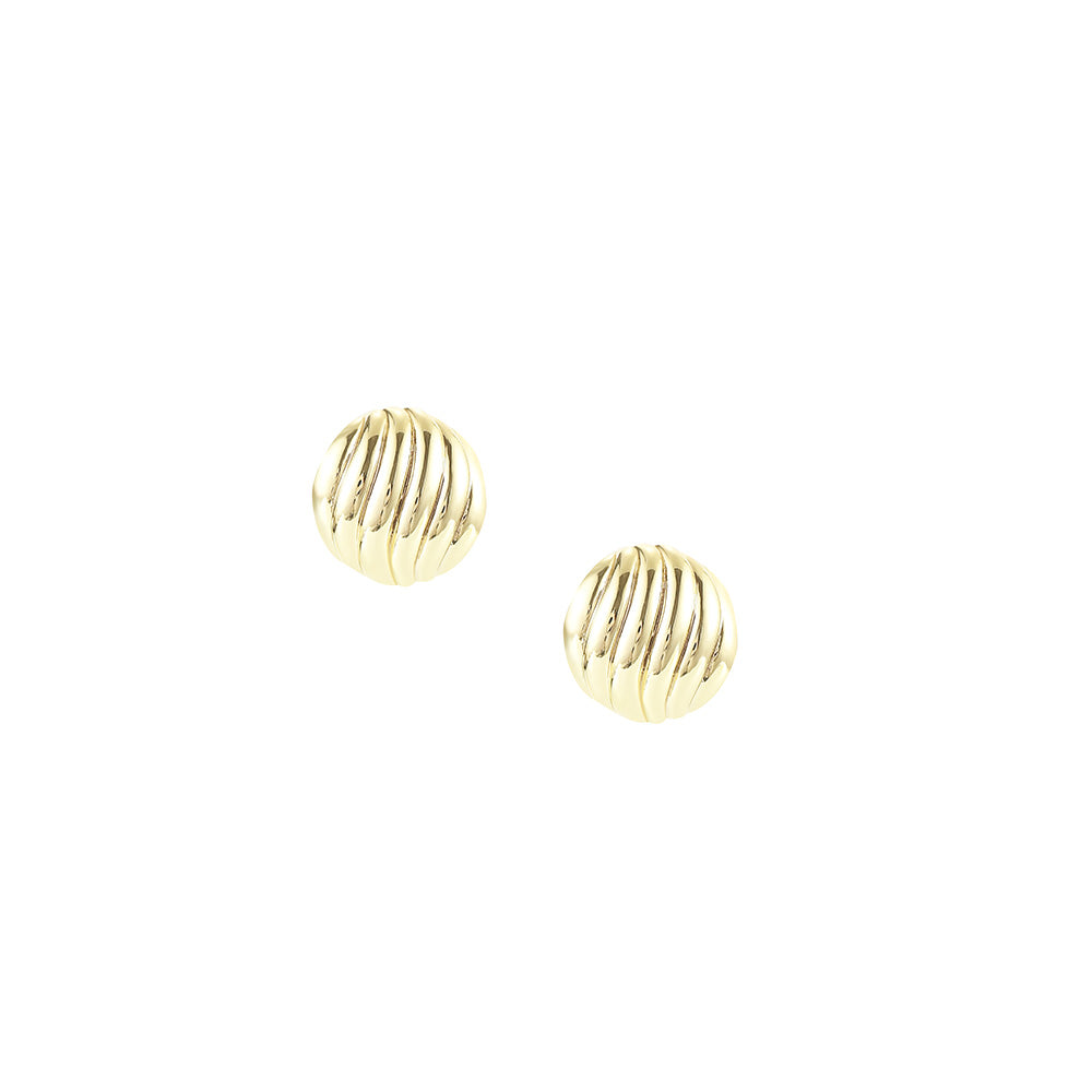 Natalie Wood Designs "Eclipse" Ball Stud Earrings-Gold