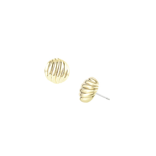 Natalie Wood Designs "Eclipse" Ball Stud Earrings-Gold