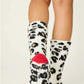 PJ Salvage Cozy Crew Socks-Cheetah