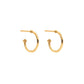 Capucine de Wulf “Love” Hoop Earrings w/Heart Charm-Gold