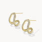 Kendra Scott Daphne Pavé Huggie Earring-Gold White CZ