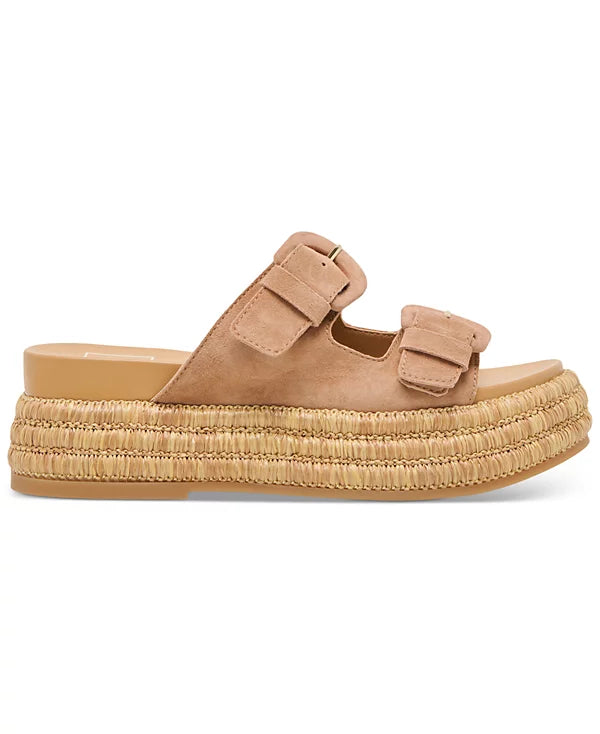 Dolce Vita "Witny" Woven Raffia Sandal-Toffee