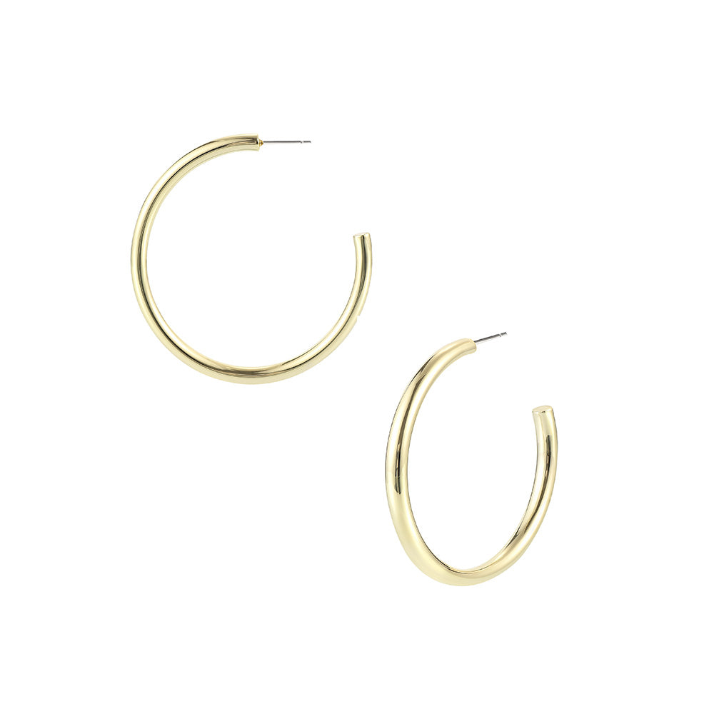 Natalie Wood Designs "Just Dance" Large Hoop Earrings-Gold