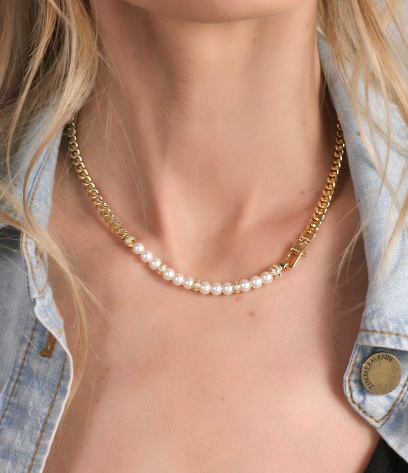 Melinda Maria “Julian Loves Pearl” 5mm Necklace-Gold