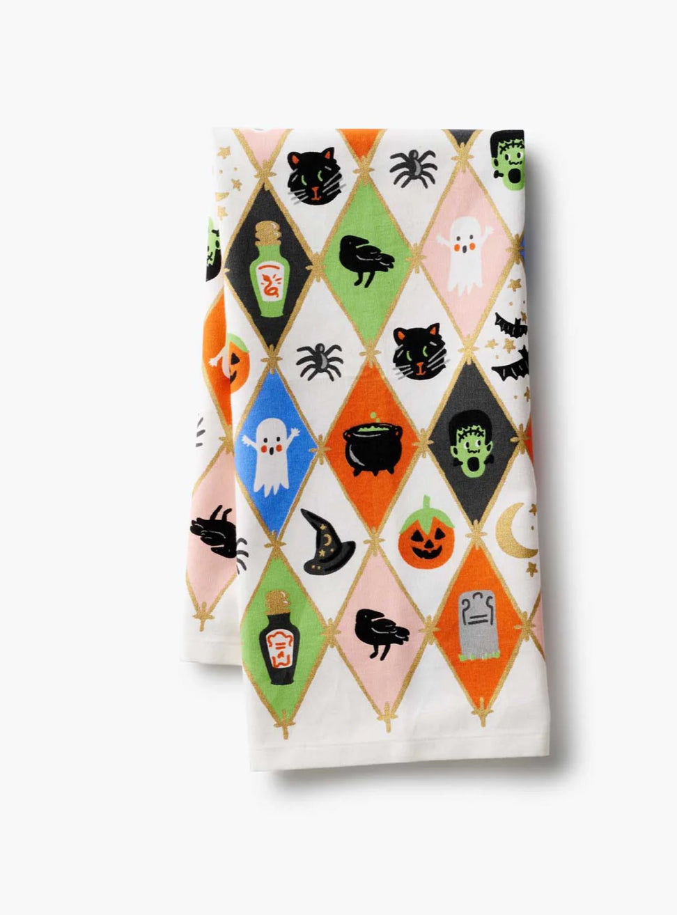 Rifle Paper Co. "Halloween Argyle" Tea Towel