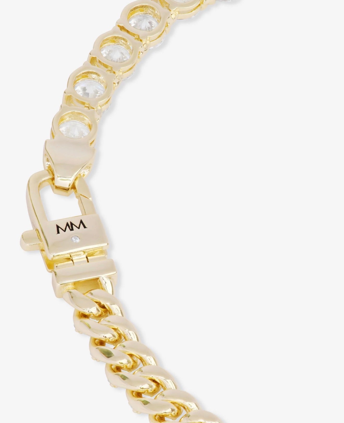 Melinda Maria “Julian Loves Diamond” Necklace Gold/White