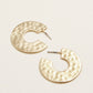 Spartina 449 Flat Hoop Earrings 30mm-Gold