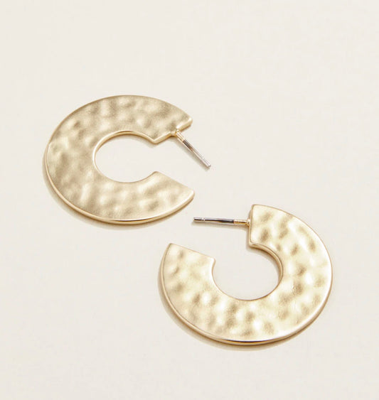 Spartina 449 Flat Hoop Earrings 30mm-Gold