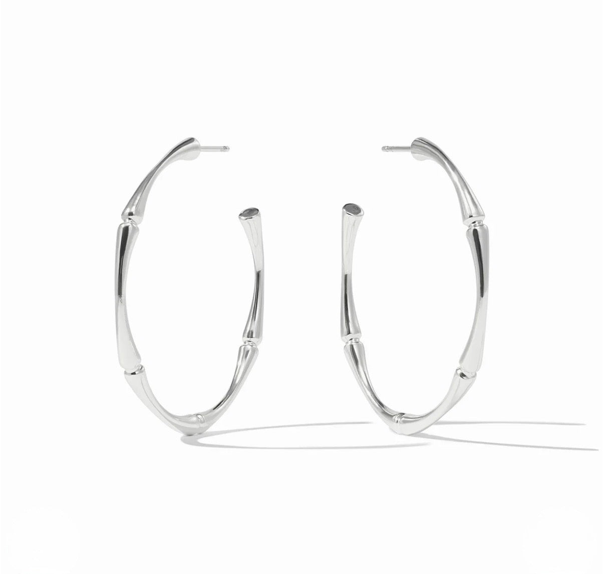 Julie Vos “Bamboo” Hoop Earring - Silver