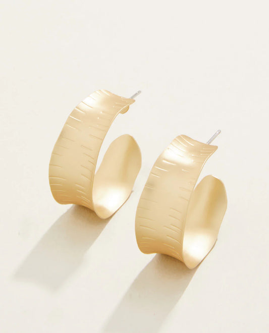 Spartina 449 Queenie Midi Hoop Earring-Gold