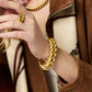 Julie Vos “Ravello” Statement Hinge Bangle -Gold