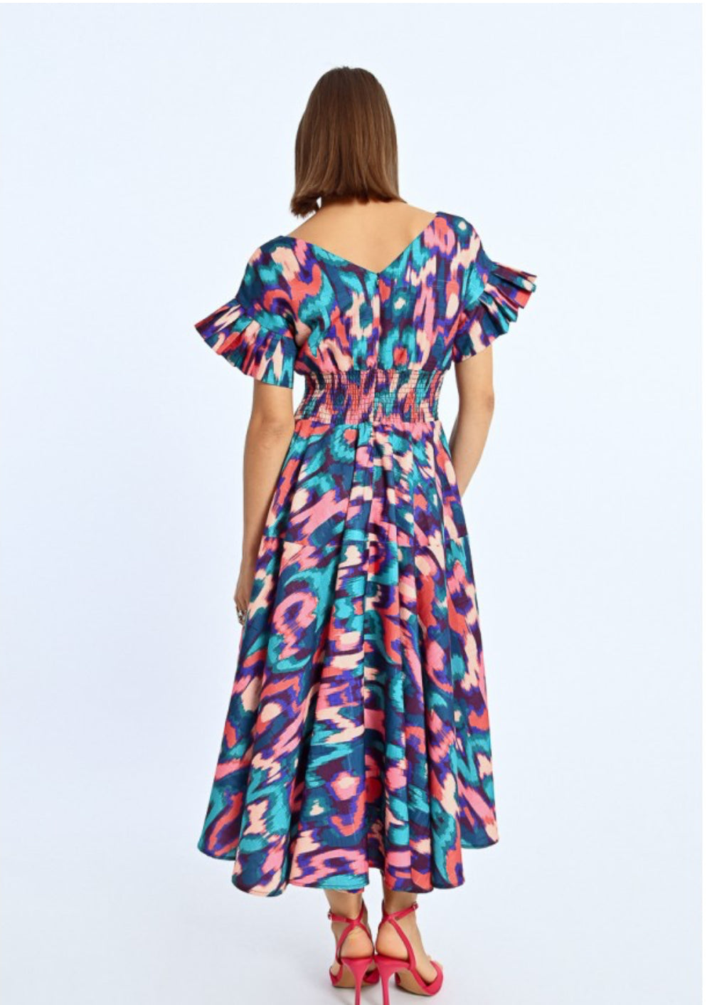 Lili Sidonio "Samantha" Dress- Paintbrush Print