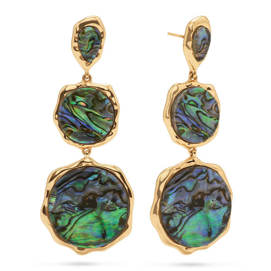 Capucine de Wulf “Aurora” Triple Drop Post Earrings - Abalone
