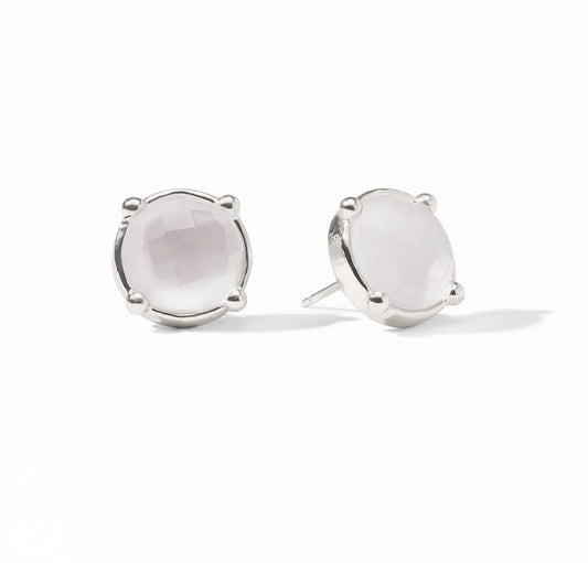 Julie Vos “Honey” Stud-Silver/Iridescent Clear Crystal