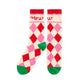 Shiraleah "Merry Argyle" Socks-Ivory