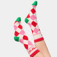Shiraleah "Merry Argyle" Socks-Ivory