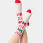 Shiraleah "Ho Ho Ho Ornament" Socks-Ivory