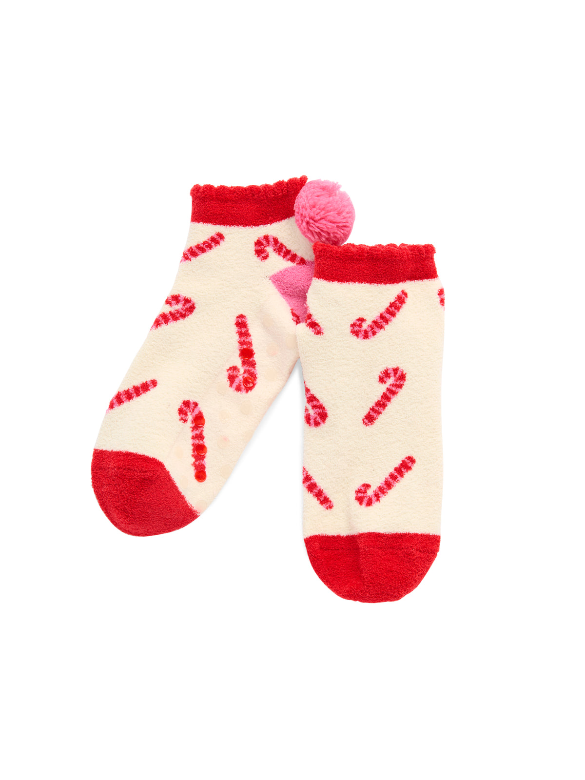Shiraleah "Candy Cane" Socks-Ivory