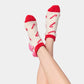 Shiraleah "Candy Cane" Socks-Ivory