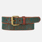 Amsterdam Heritage  “Eden” | Studded Bohemian Leather Belt- Cognac