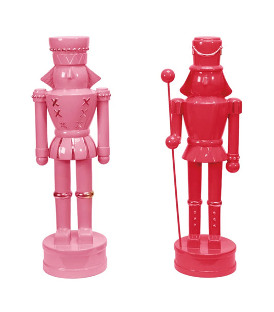 Resin Nutcracker with Gold Finish Accents 21.5" tall- 2 Colors