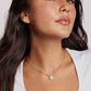 Kendra Scott Bella Short Pendant Necklace-Gold White CZ