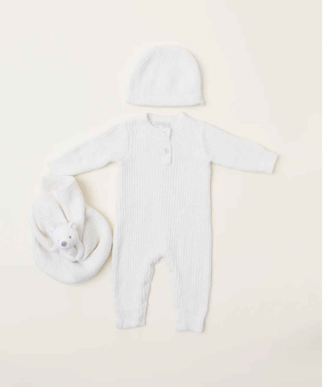 Barefoot Dreams CozyChic Ribbed Baby Bundle-Cream