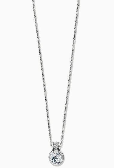 Brighton Meridian Aurora Crystal Petite Necklace Gift Box-Silver