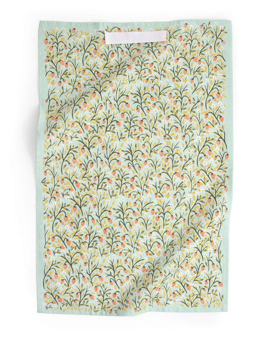 1 Canoe 2 "Strawberry Meadow" Floral Tea Towel