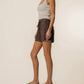 Kut from the Kloth "Katana" High Rise Drawstring Short-Chocolate