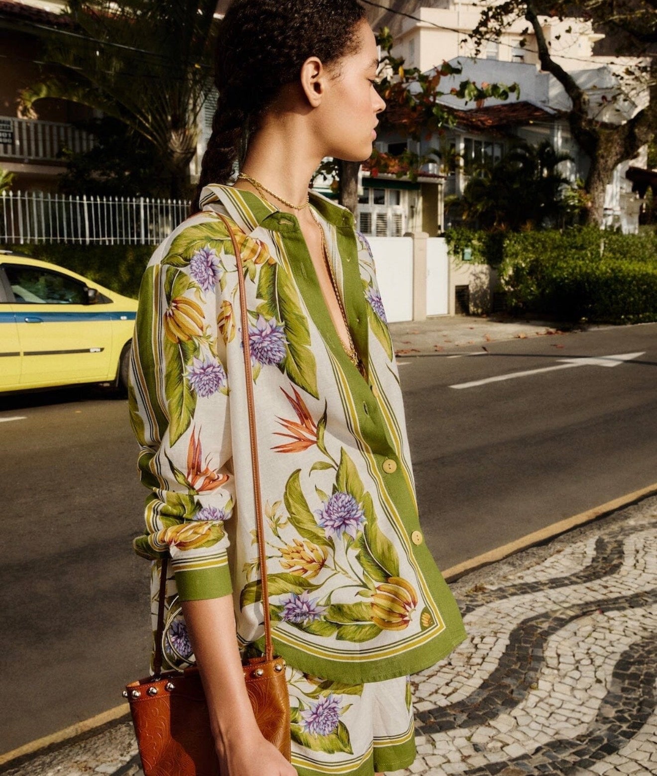 Farm Rio Sand Tropical Scarf Lenzing™ Ecovero™ Euroflax™ Shirt