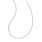 Kendra Scott Eve Beaded Strand Necklace-Silver White Pearl