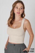 Niki Biki Clean Line Square Neck Top- 10 Colors