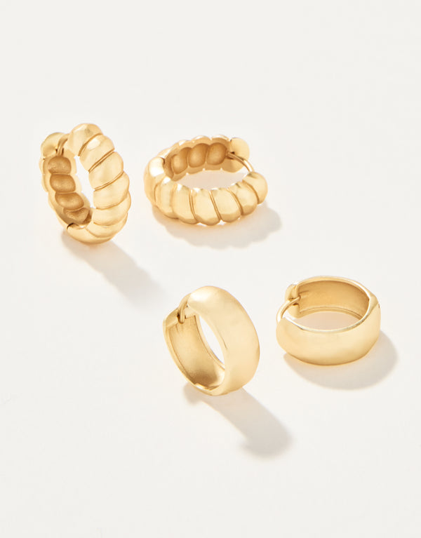 Spartina 449 Classic Hoop Earring Set - Gold