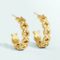 Spartina 449 SP Bridge Street Hoop Earrings 18mm-Gold/White Opal