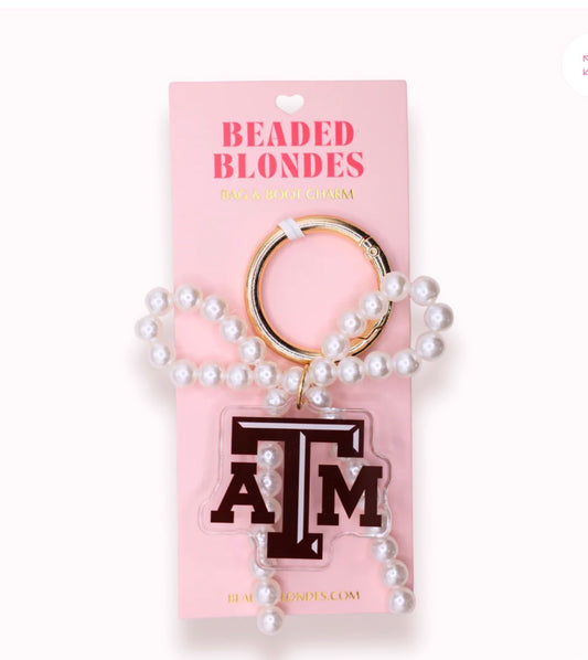 Beaded Blondes "Texas A&M" Bag & Boot Charm
